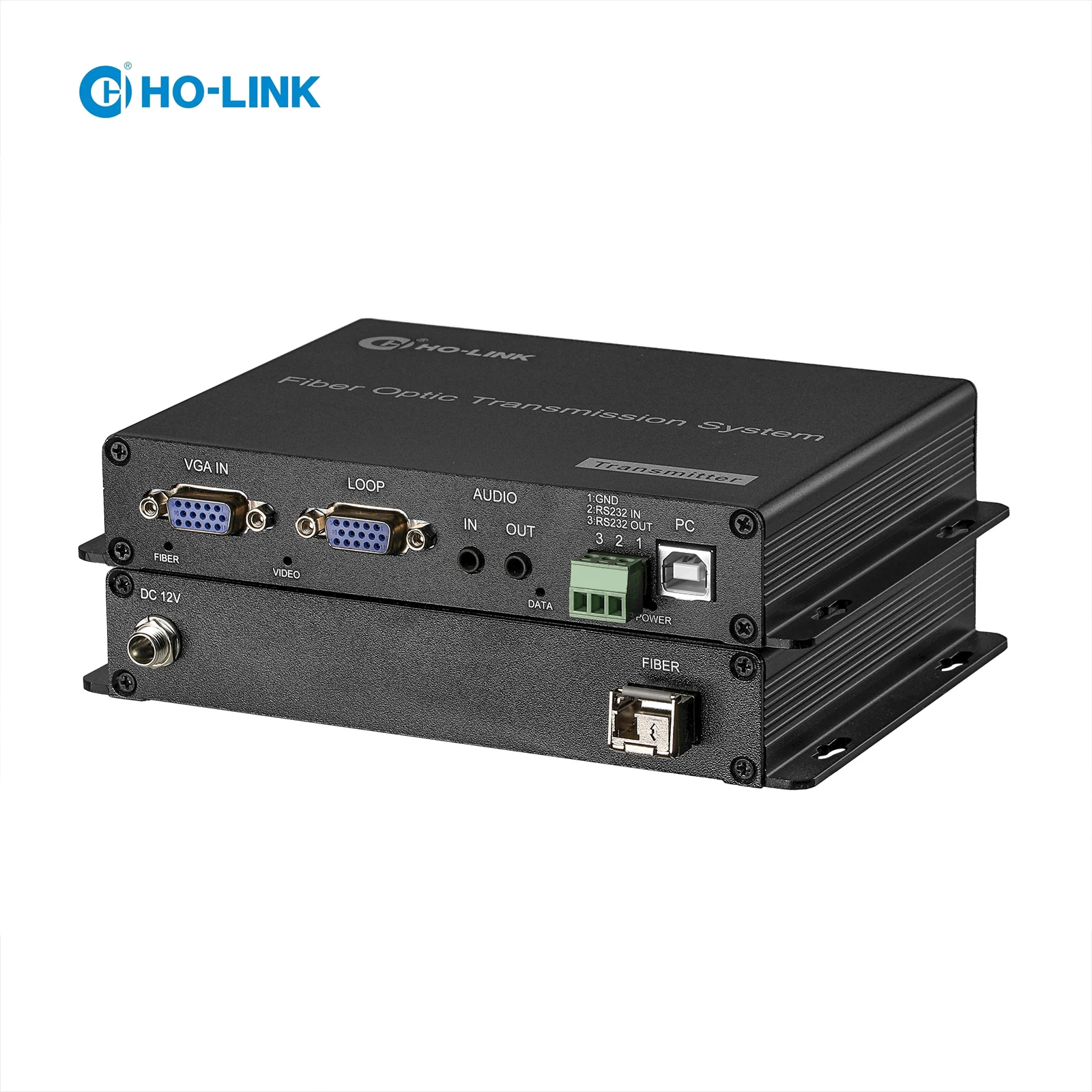 1 channel 1920x1080P@60Hz VGA video with local loop out;1 channel bidirectional 3.5 audio;1 channel bidVGA Fiber Optic Converter