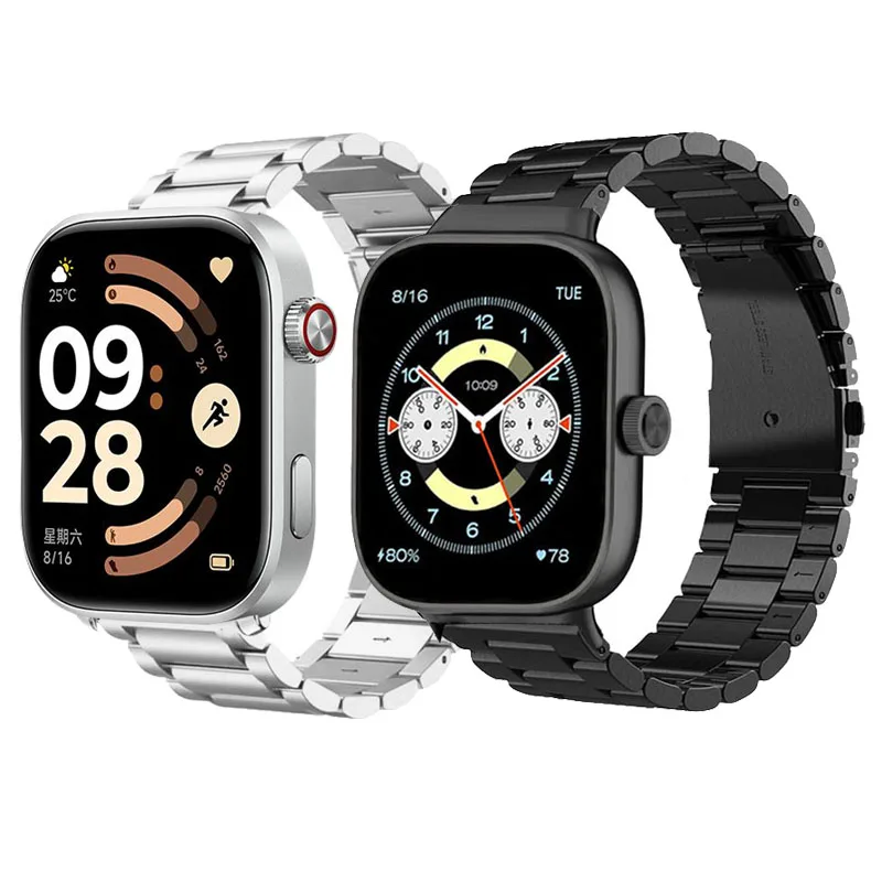 Stainless Steel Metal Bracelet Strap - Sporty Elegance Watchband