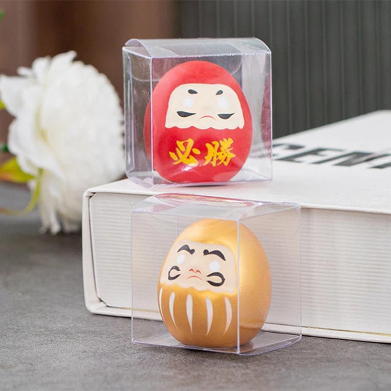 1pc Japanese Inspired Ceramic Daruma Doll - Wealth Prosperity Lucky Charm Fortune Ornament for Home Desk Landscape Decor Crafts