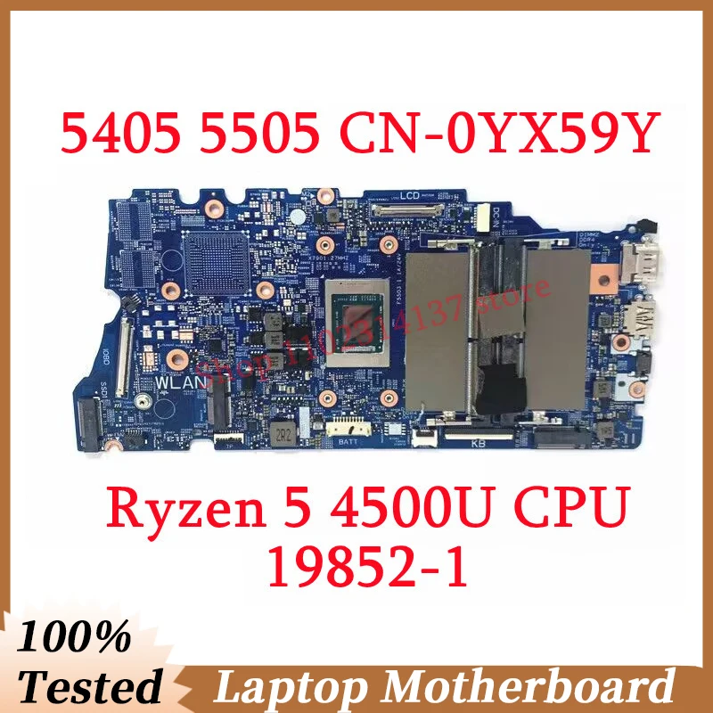 Per Dell 5405 5505 Cn-0Yx59Y 0 Yx59Y Yx59Y Con Scheda Madre Cpu Ryzen 5 4500U Scheda Madre Per Laptop 19852-1 Testata Al 100% Funzionante Bene