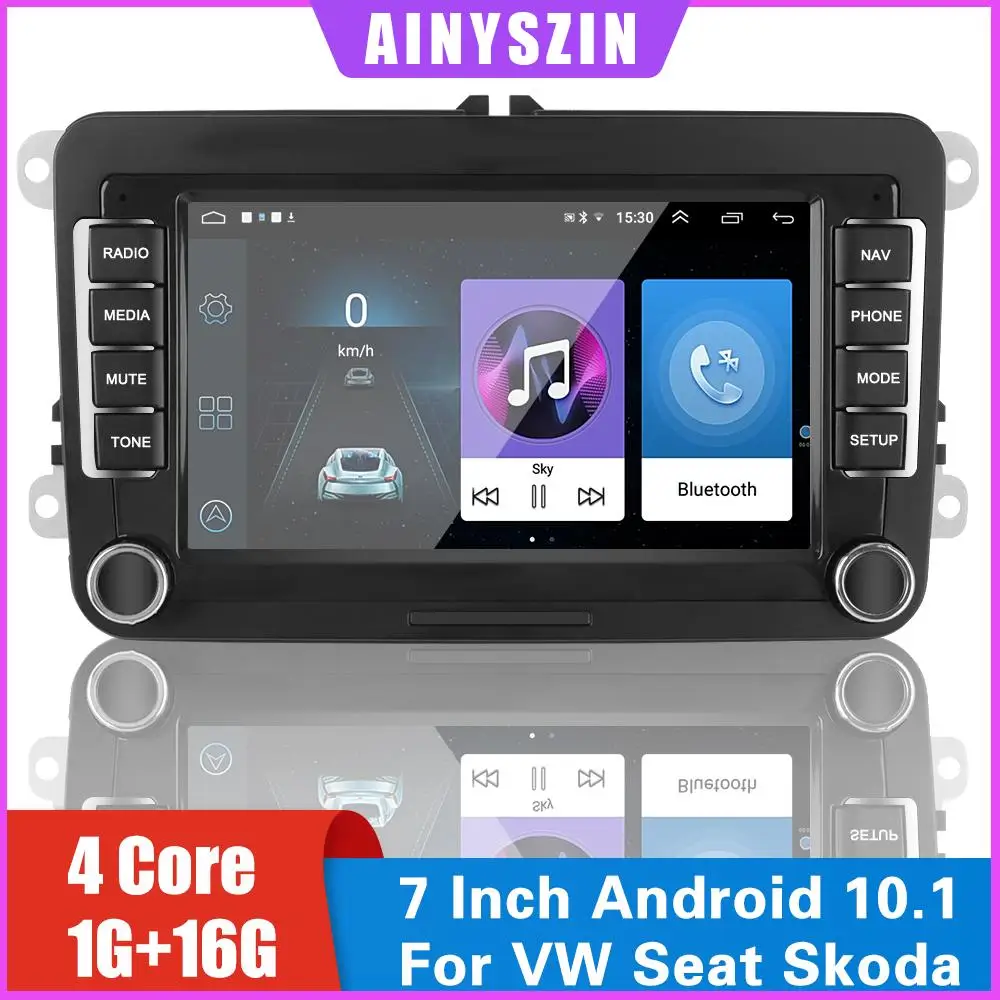 Автомагнитола 2 Din Android 10 1 + 16 ГБ Bluetooth Wi-Fi GPS 7-дюймовый мультимедийный плеер для