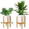 Adjustable Wooden Plant Stand Modern Bamboo Planter Holder Indoor Outdoor Flower Pot Stand Multiple Sizes Plant Display Rack 5