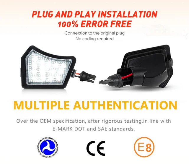 15-SMD Led Under Mirror Puddle Welcome Light For Volvo XC90 V40 S40 V50 C30  S60 MK1 MK2 V60 C70 V70 MK2 MK3 XC70 S80 Jaguar XF XK XFR XE-Type XJ-Type :  
