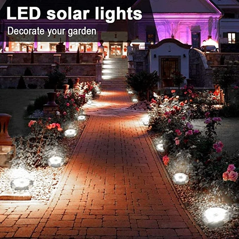 Luz Solar LED subterránea para césped, farola de jardín al aire libre, impermeable IP65, iluminación decorativa para terraza y paisaje 4