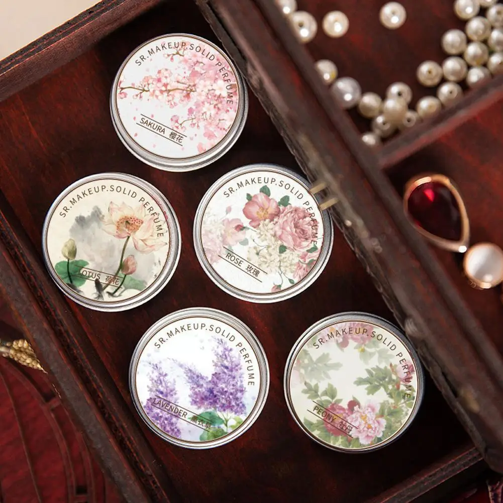 Solid Perfume For Women Portable Solid Balm Long-lasting Fragrances Fresh Elegant Female Solid Perfumes Body Aroma Gifts H2O5