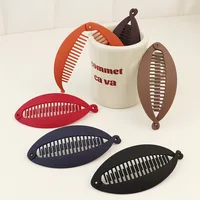 Matte Fish Shape Hair Claw Clips Ponytail Holder Hair Jewelry Twist Banana Barrettes Hairpins Hair Accessories For Women Clamp 5