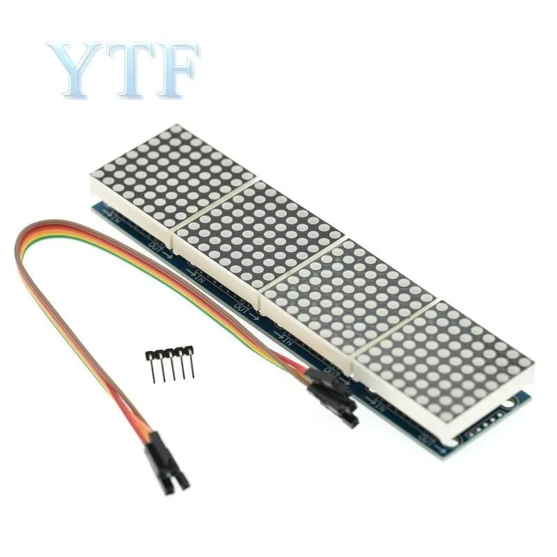 MAX7219 ��Ʈ ��Ʈ���� ��� ���� ����ũ�� ��Ʈ�ѷ� 4-in-1 ���÷���, 5P ���� ���� (H6A4)