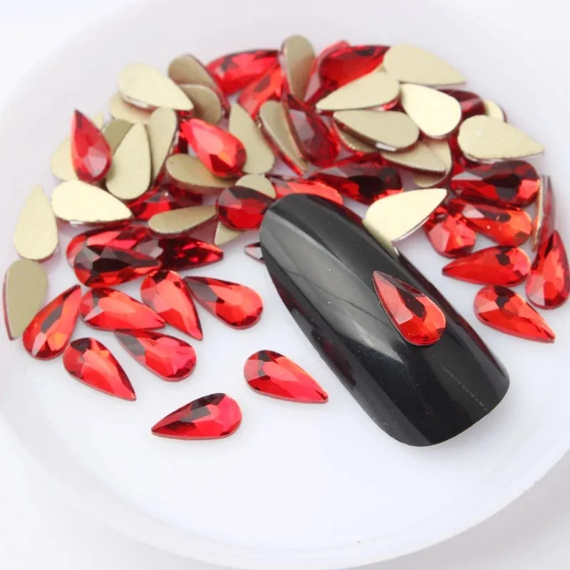 100/500 stücke saim mehrere Formen flacher Boden Nail Art Strass Glas Kristall 3D Nagel dekoration mehrere Formen Großhandel – Detail 4