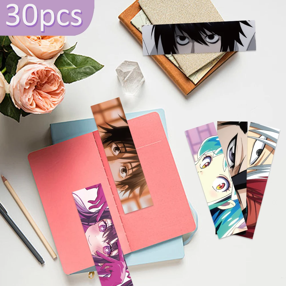 Cute Japanese Anime Bookmark Journaling Book Clip Student Gifts DIY Creative Art Decoration Reading Book Page Marking Card 30PCS metal bookmark floral painting bookmark magnetic bookmark bookmark page holder animal bookmark wooden bookmark bookmarks stationery supplies bookmark holder acrylic bookmark paper bookmark