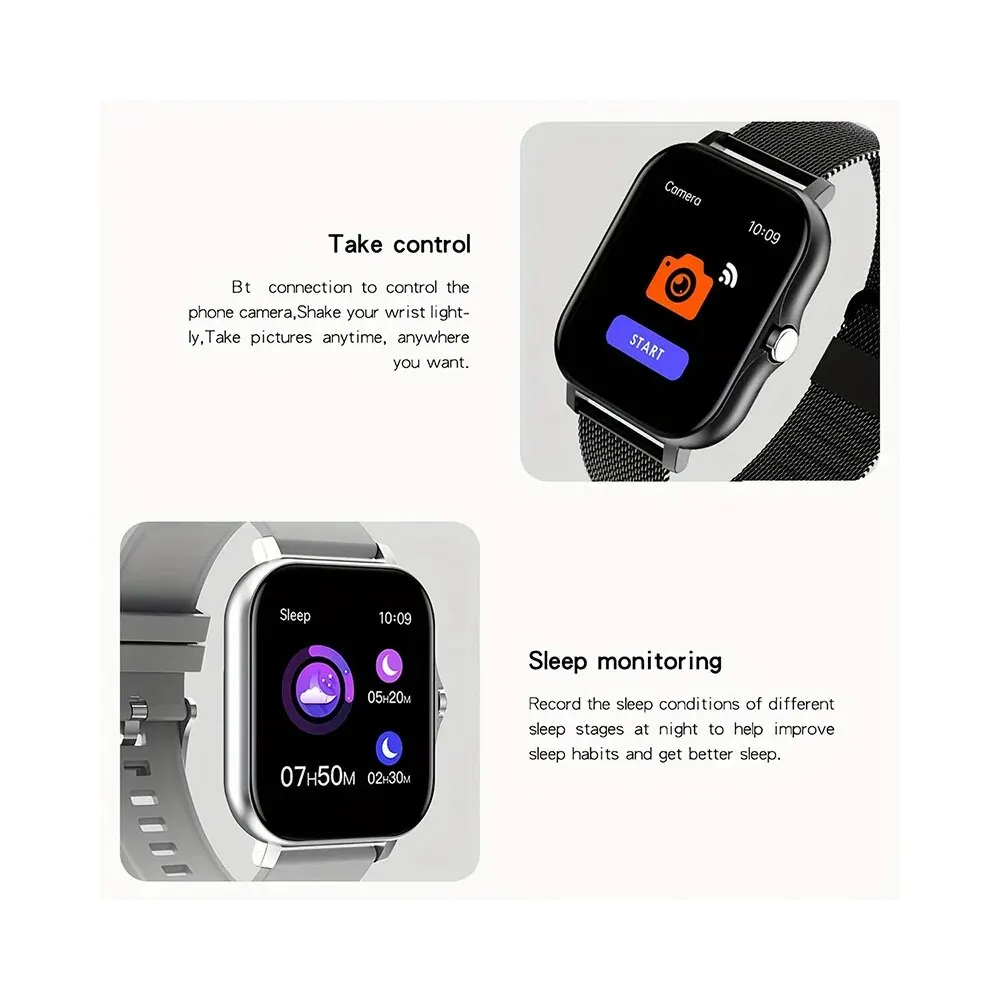 2023 Smart Watch Android Phone 1.44'' Inch Color Screen Bluetooth Call Blood Oxygen/Pressure Monitoring Smart Watch Women Men 4