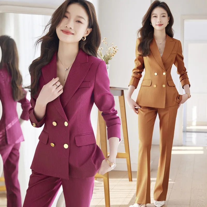 

High-End Business Suit Women2024Spring New Elegant High Sense Host Suit Jacket Overalls