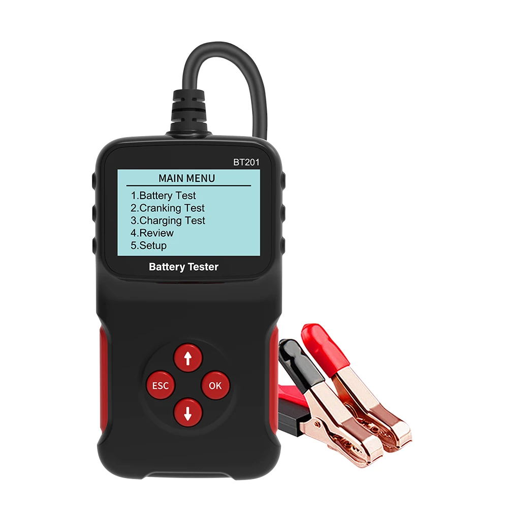 Excellent Car Battery Tester 12V Digital Analyzer Tester with LCD Screen BT201 Cranking Charging Circut Diagnostic Tool