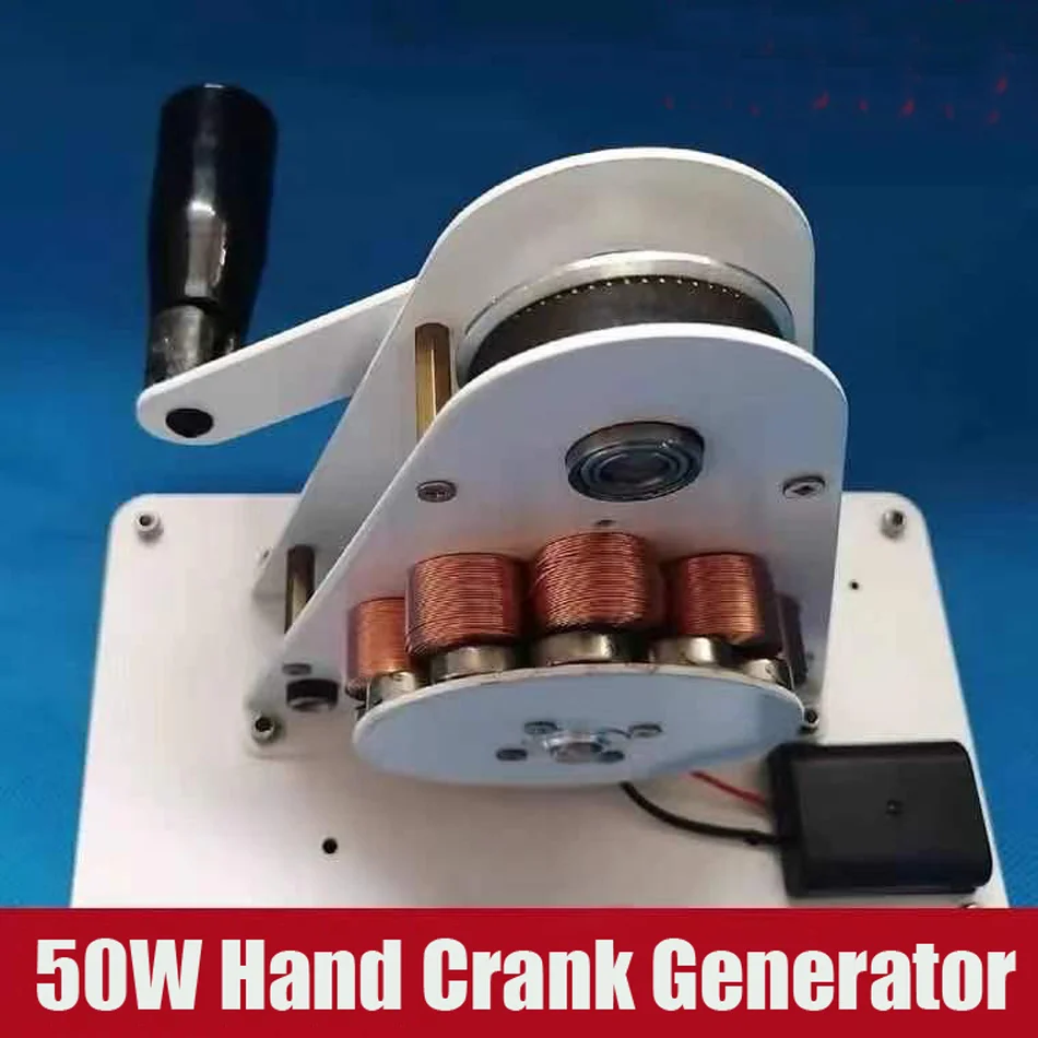 50w High Power Emergency Hand Crank Dynamo Generator Usb Phone Charger