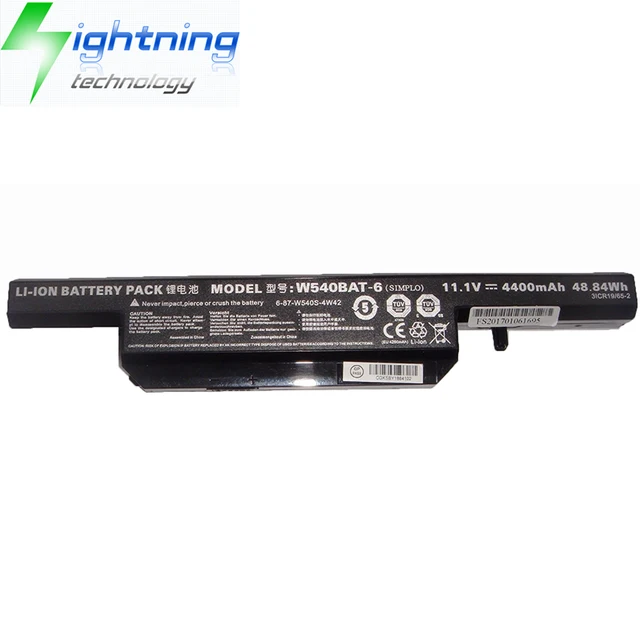 High-quality laptop battery for Clevo laptops with 4400mAh capacity and 2-year warranty