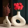 Nordic Matte Ceramic Vase for Pampas Grass Dried Flower Home Decor Zen Living Room Office Desktop Table Bathroom Decoration Gift 5