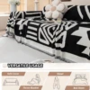 Boho Jacquard Chenille Sofa Towel with Tassels Double-side, for Living Room Camping Picnic Large Blanket Leisure Relax Beach 2