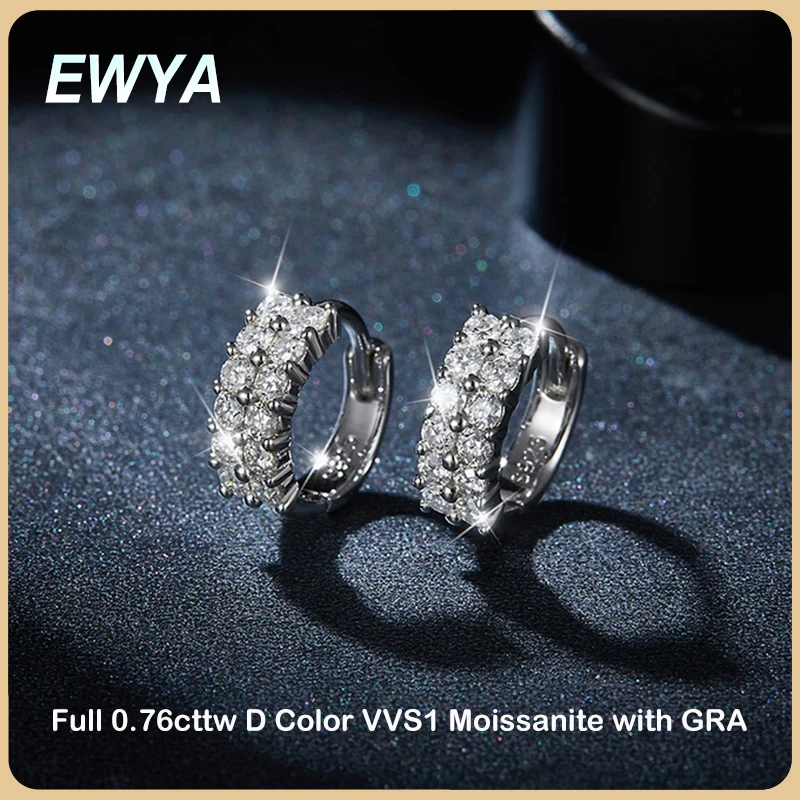 Acquista BagueRingen 1.0ct D Colore GRA Moissanite Diamante 925 Sterling Silver Orecchini con perno classici per donna Gioielleria raffinata Regali di nozze in Italia a partire da 39
