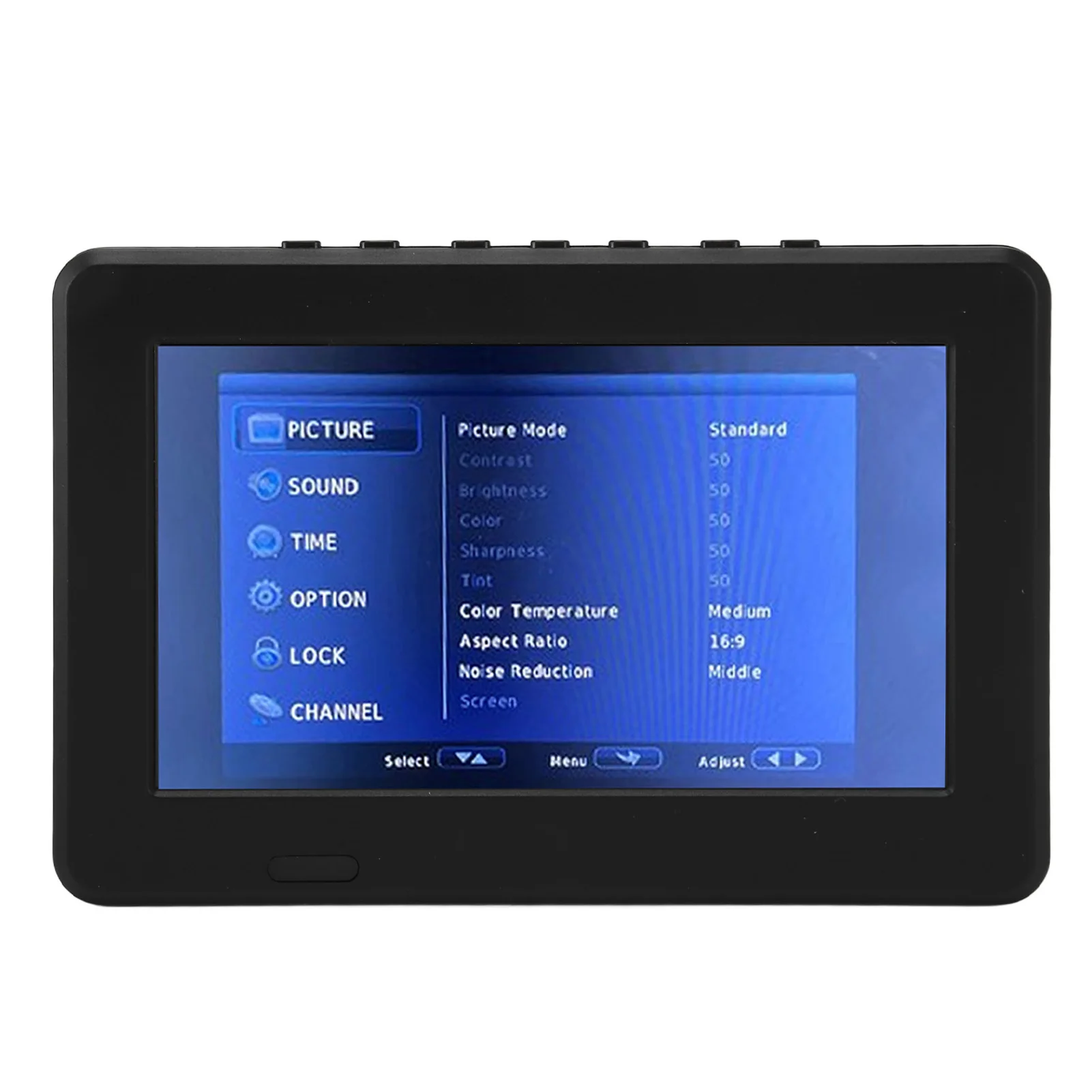 7in HD LED Digital TV Portable Television Video Player Built in Rechargeable Battery EU Plug
