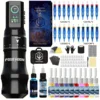 Tattoo Kit POSEIDON High Quality Tattoo Pen Kit For Permanent Makeup Tattoo Machine New Cool Tattoo Power Supply Tattoo Gun Kit 1
