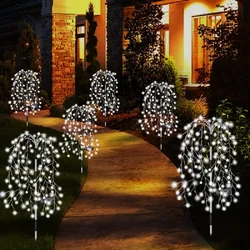 Solar - Powered Waterproof Outdoor Firework Lights for Garden and Pathway Decor (WHITE)