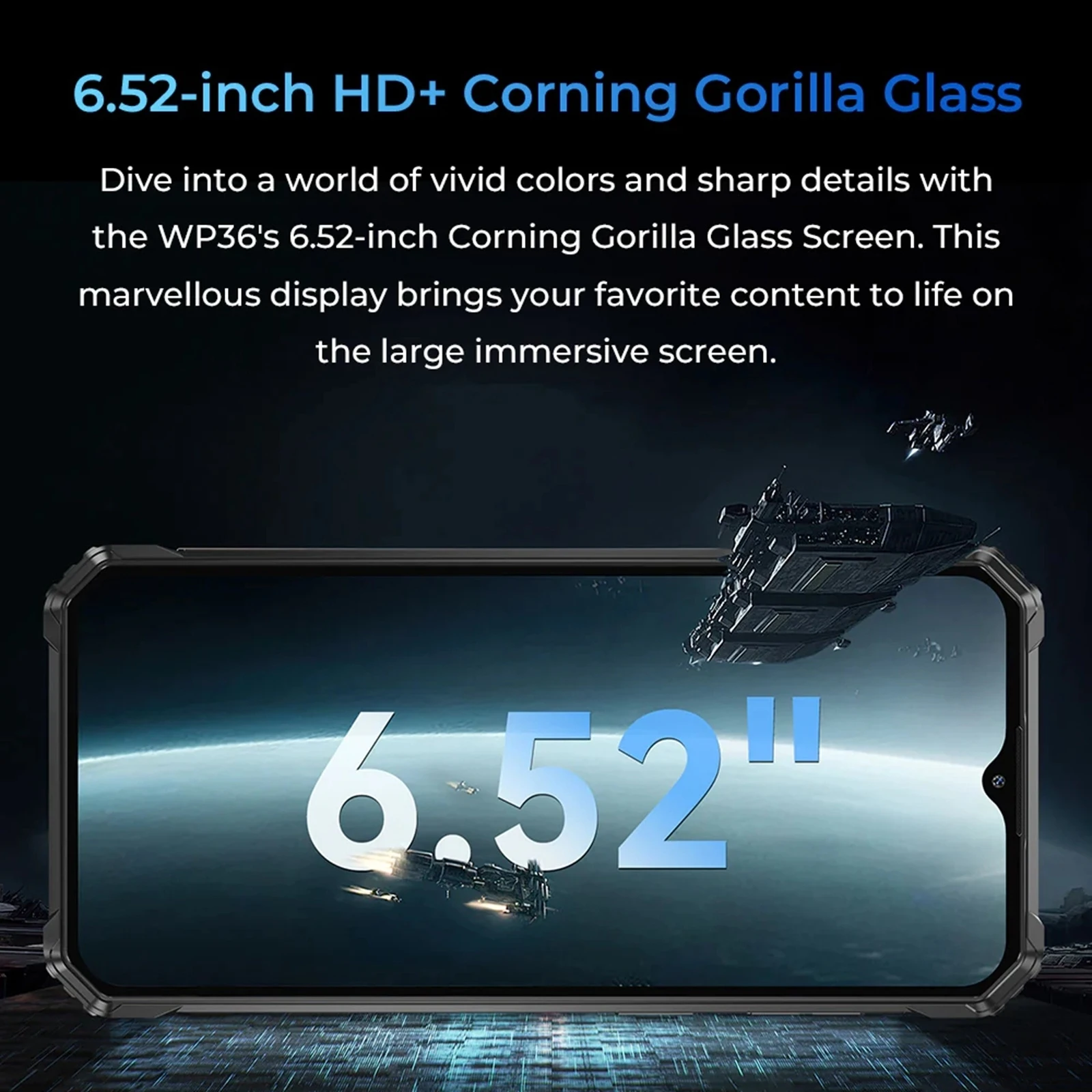 Oukitel WP36 Rugged Phone 8GB+128GB IP68/IP69K 10600mA 6.52" HD+ 13MP Camera Android 13 MediaTek MT8788 NFC 4G Smartphone