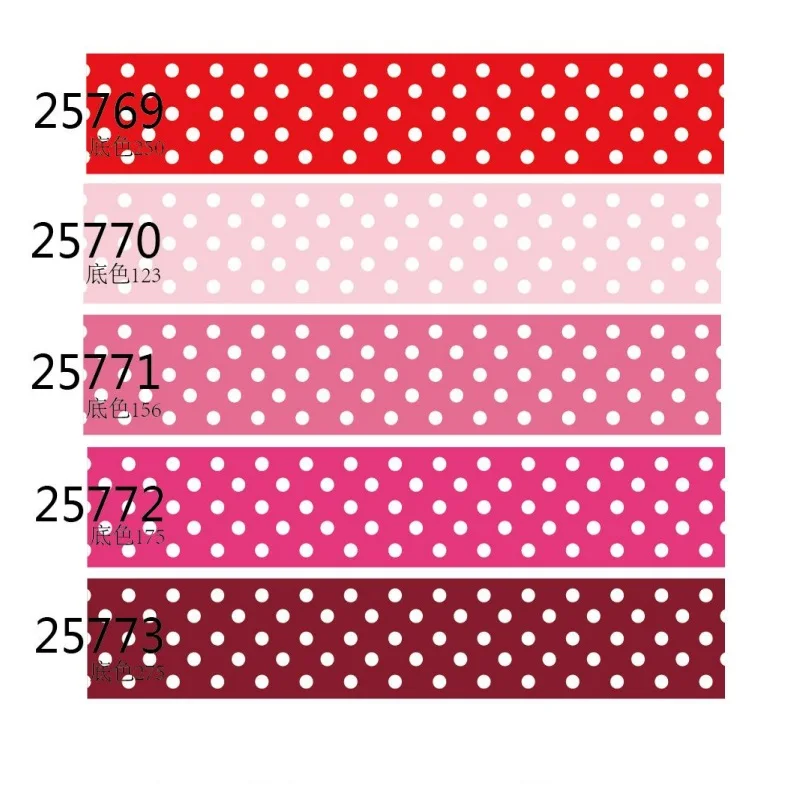 

10 ярдов, корсажная лента в розовый и красный горошек для бантов, аксессуары для шитья, украшение «сделай сам», подарочная упаковка