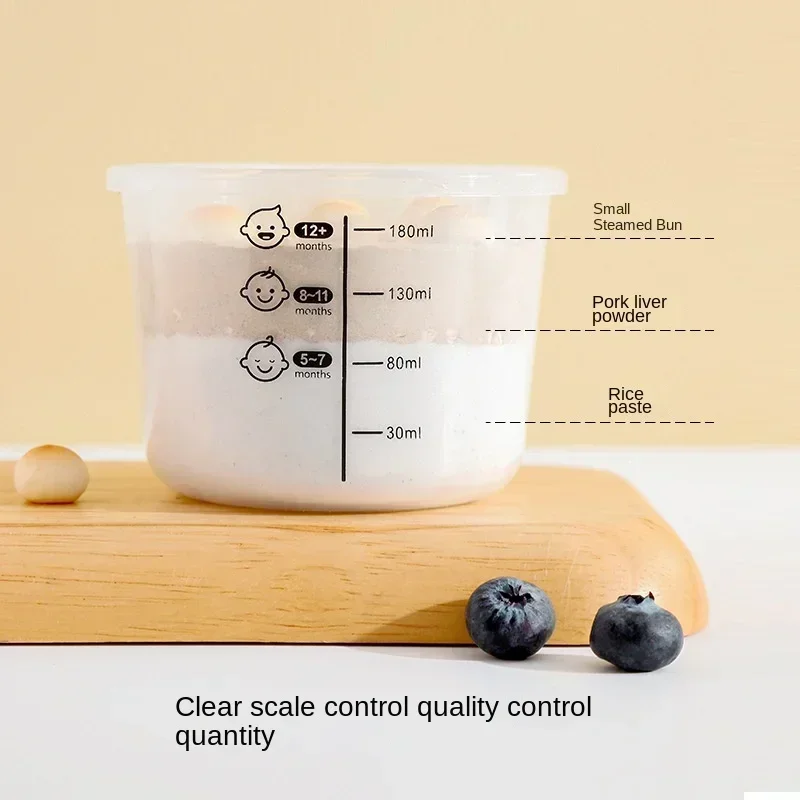 Scaled Supplementary Food Box Fresh-Keeping Storage Box Baby Bowl Baby Special Tableware Fresh-Keeping Bowl