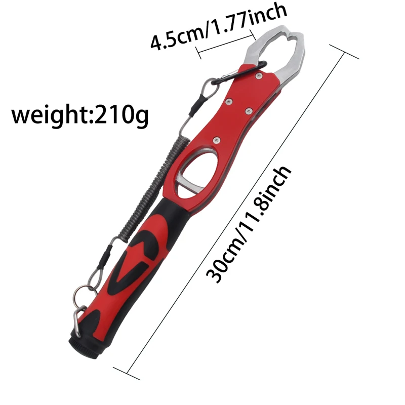 18kg Weigh Aluminum Alloy Portable Fishing Lip Grip Grabber Fishing Gripper  With Weight Scale & Fishing Tool Tackles - AliExpress