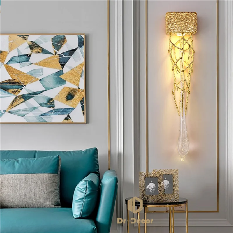 Wall lamp Modern Creative Crystal Bedroom Bedside Dining Room Nordic