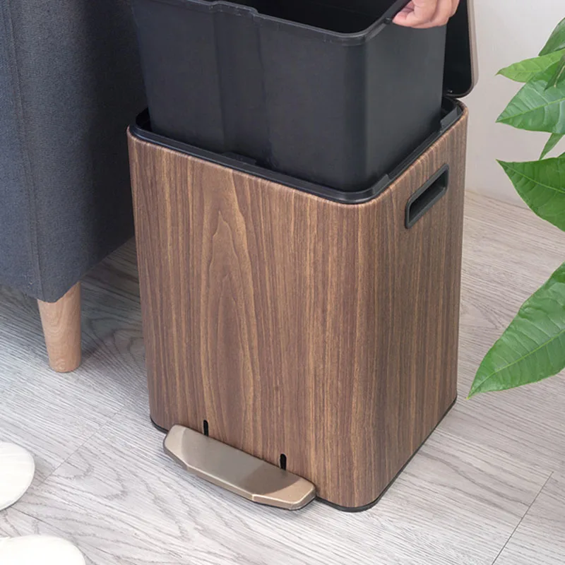 Waste Bin Room Self Sealing Holder Bins Aesthetic Bathroom Garbage Can Kitchen Storage Buckets