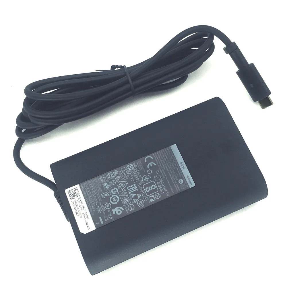 65W USB-C AC 어댑터 20V 3.25A 델 인스피론 16 14 13 7620 2 in 1 7425 노트북 충전기 전원 코드
