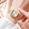 4PCS/Set Fashion Rectangle  Women Watches Quartz Watch Luxury Stainless Steel Band Wristwatches Reloj Mujer Clock（Without Box） 4