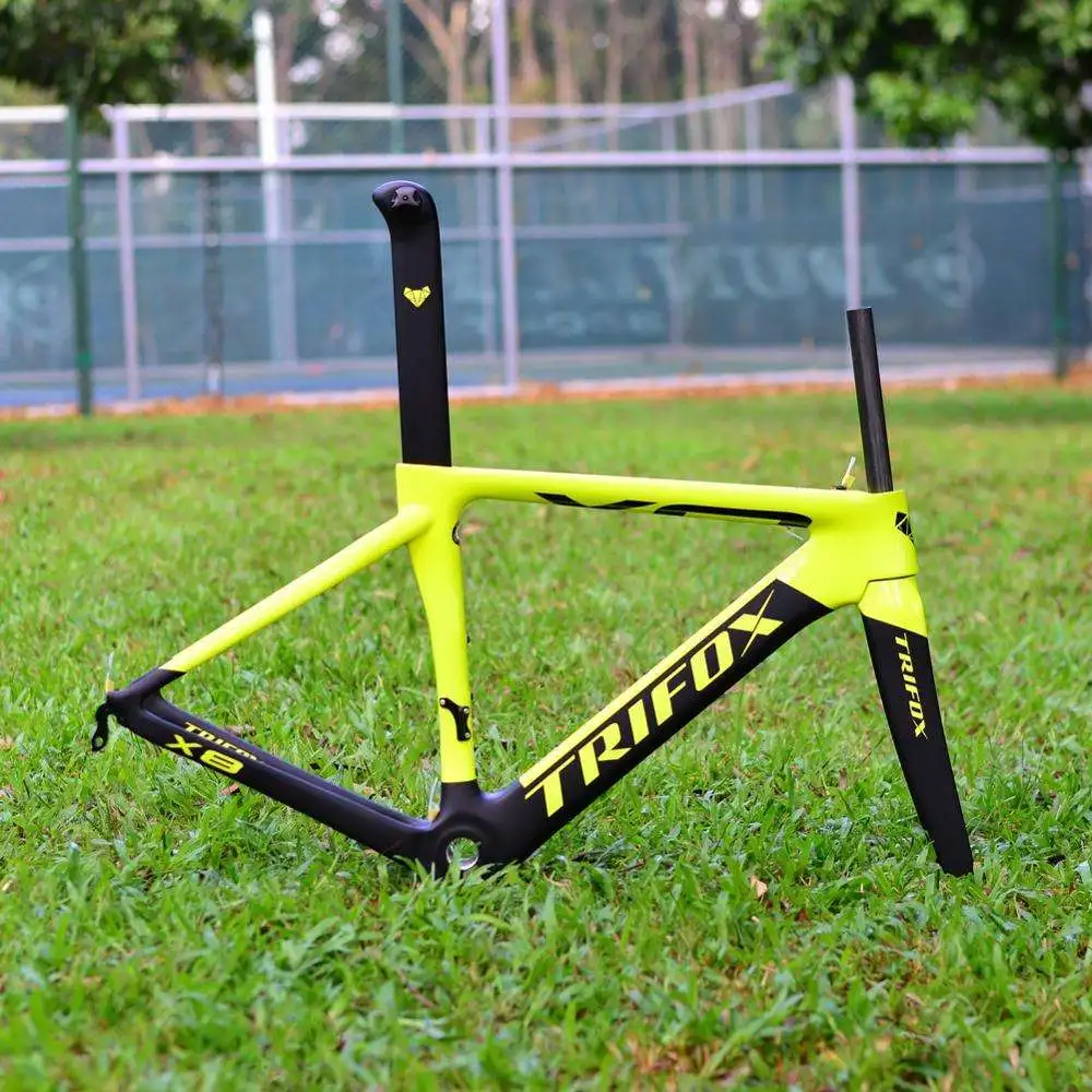 

700c aero carbono estrada bicicleta conjunto de quadros x8qr,Instalável Apto para di2 & mecânico.