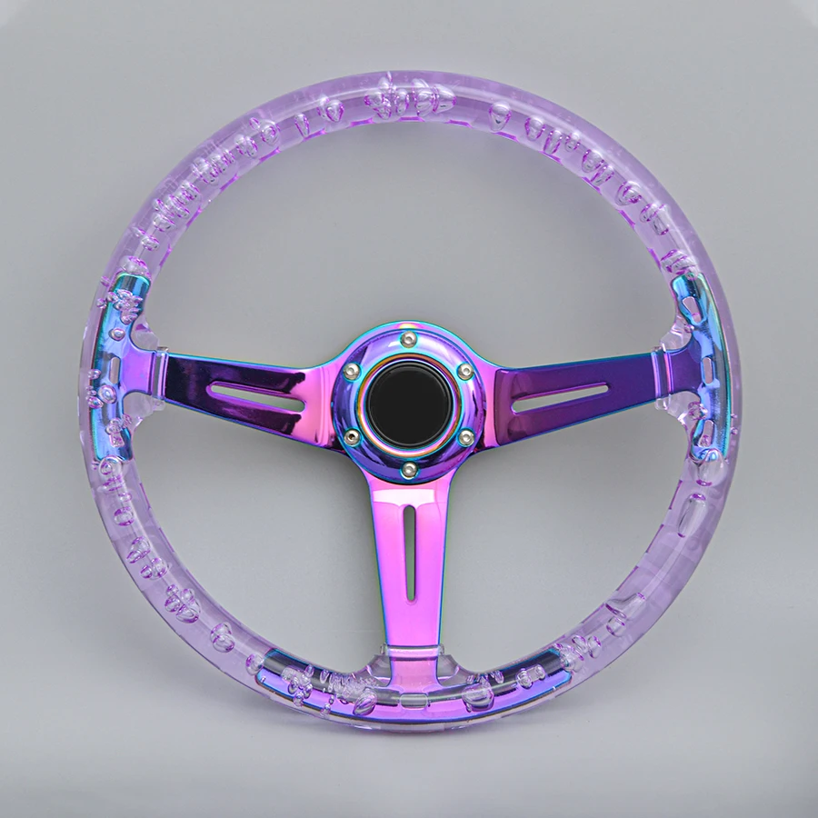 スポーツステアリングホイール,クリアクリスタル,アクリルバブル,jdm