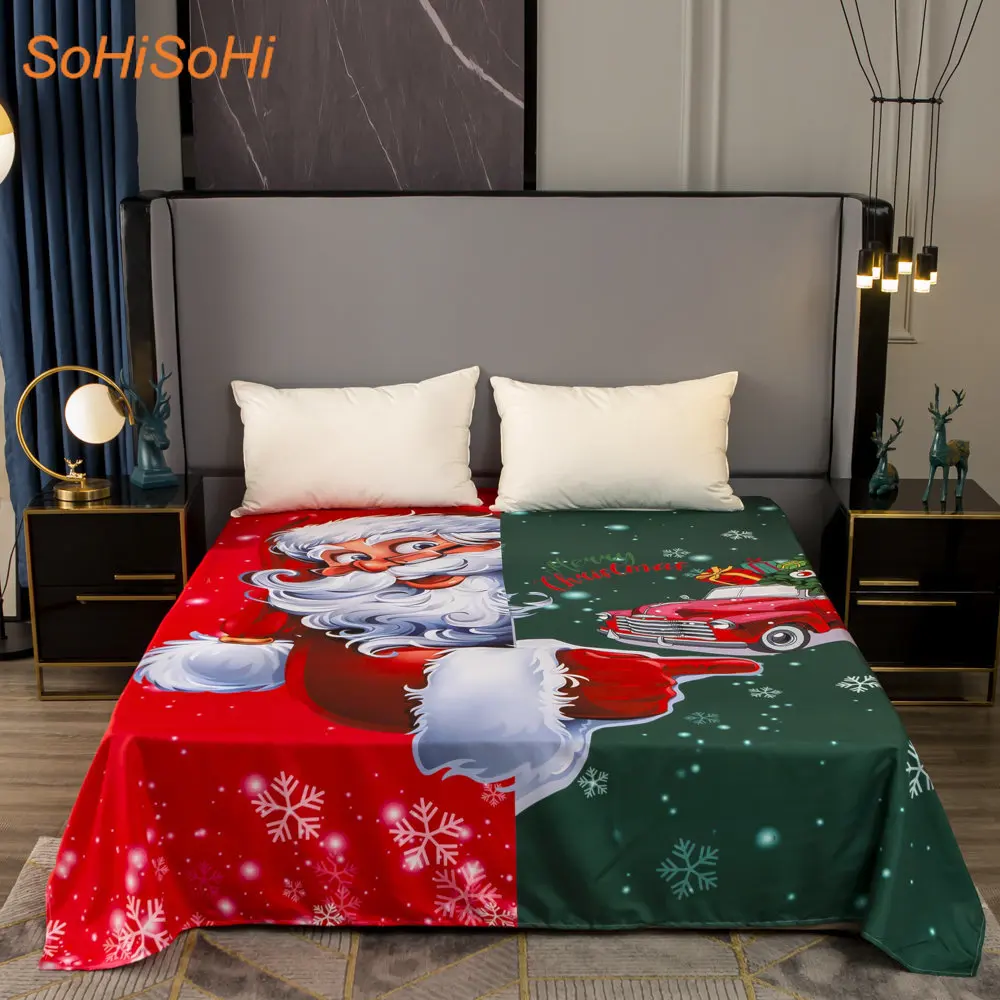 100% Cotton Customized LOGO Photo Cartoon Flat Sheet Soft Cartoon Anime Bed Sheet for Queen King Size Adult Kids Gift Bed Cover 2