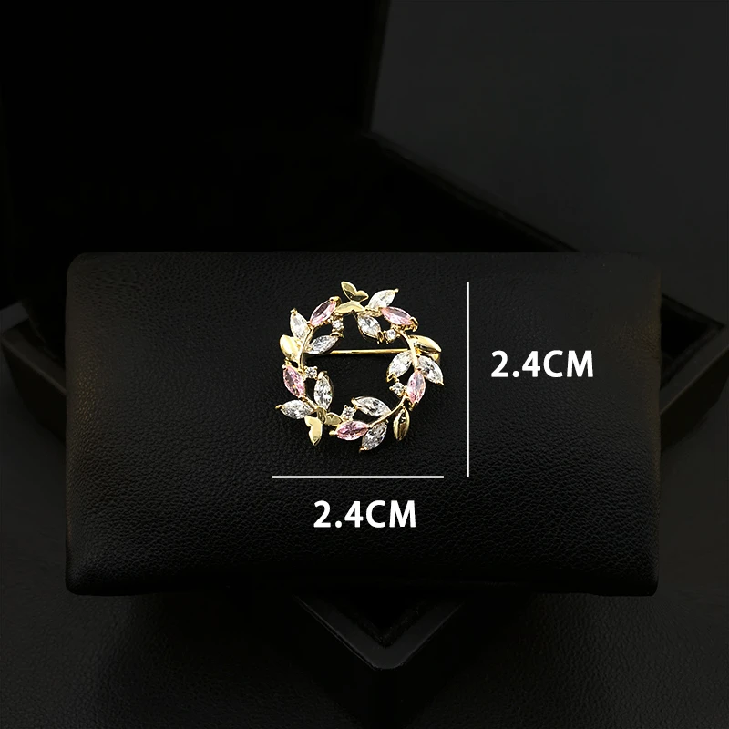 Colorful Garland Flower Brooch Women Suit Neckline Collar Pin High-End Corsage Anti-Exposure Buckle Small Ornament Jewelry 5569