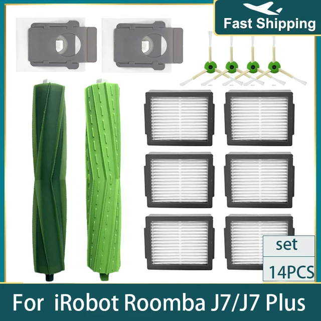 For iRobot Roomba J7 7150/J7 Plus 7550 Robot Vacuum Roller Main Side Brush  Dust Bag