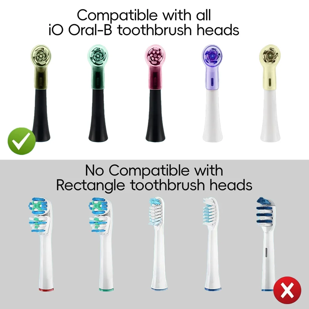 Electric Toothbrush Travel Case Storage Case Compatible with Oral B Electric Toothbrushes, with 4 Pcs Reusable Brush Head Covers