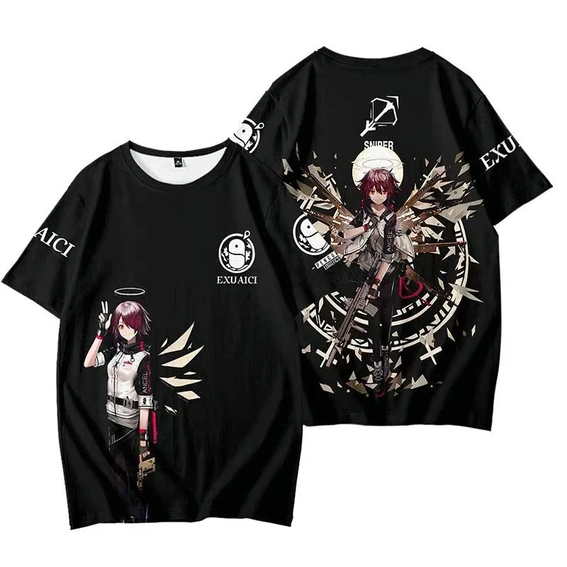 Anime game printing arknights 3d t-shirt cosplay fashion summer men women t-shirts tops o-neck short sleeve cool t-shirt