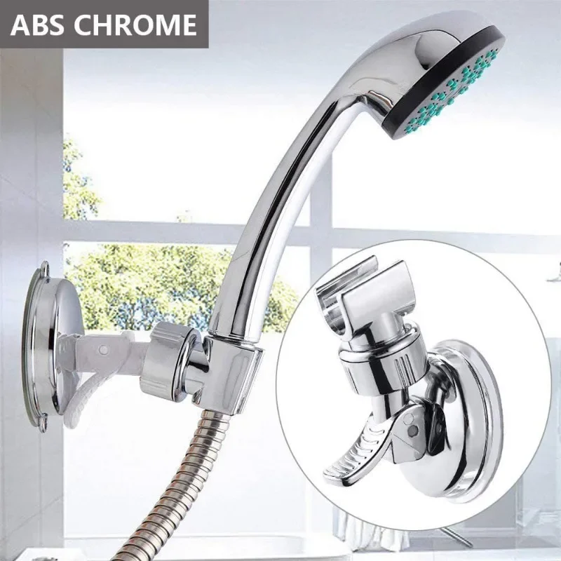 

360°Swivel Vacuum Suction Cup Shower Head Holder Relocatable Handheld Showerhead Holder Wall Mounted Adjustable Bathroom Bracket