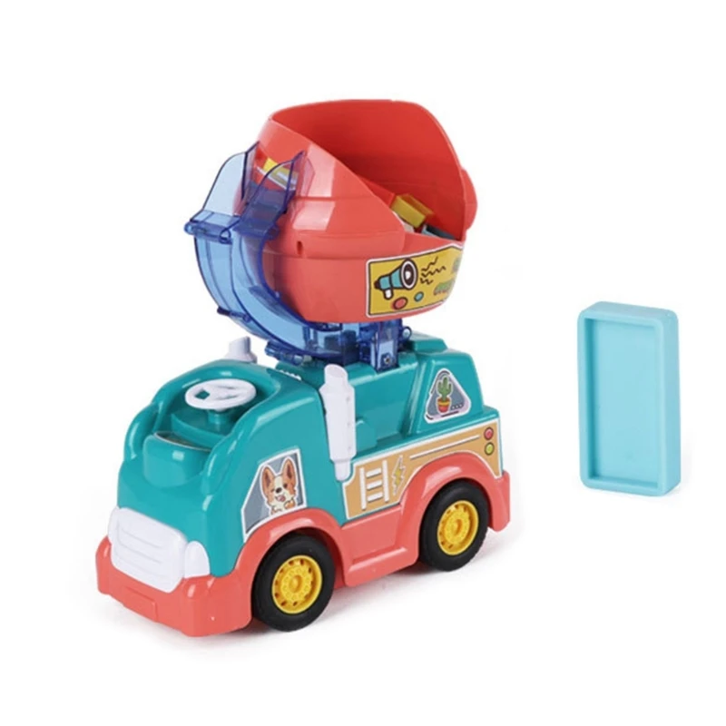 

Elecric Truck Building, Toppling, Chain-Reaction Set for Boys and Girls Age 3-8