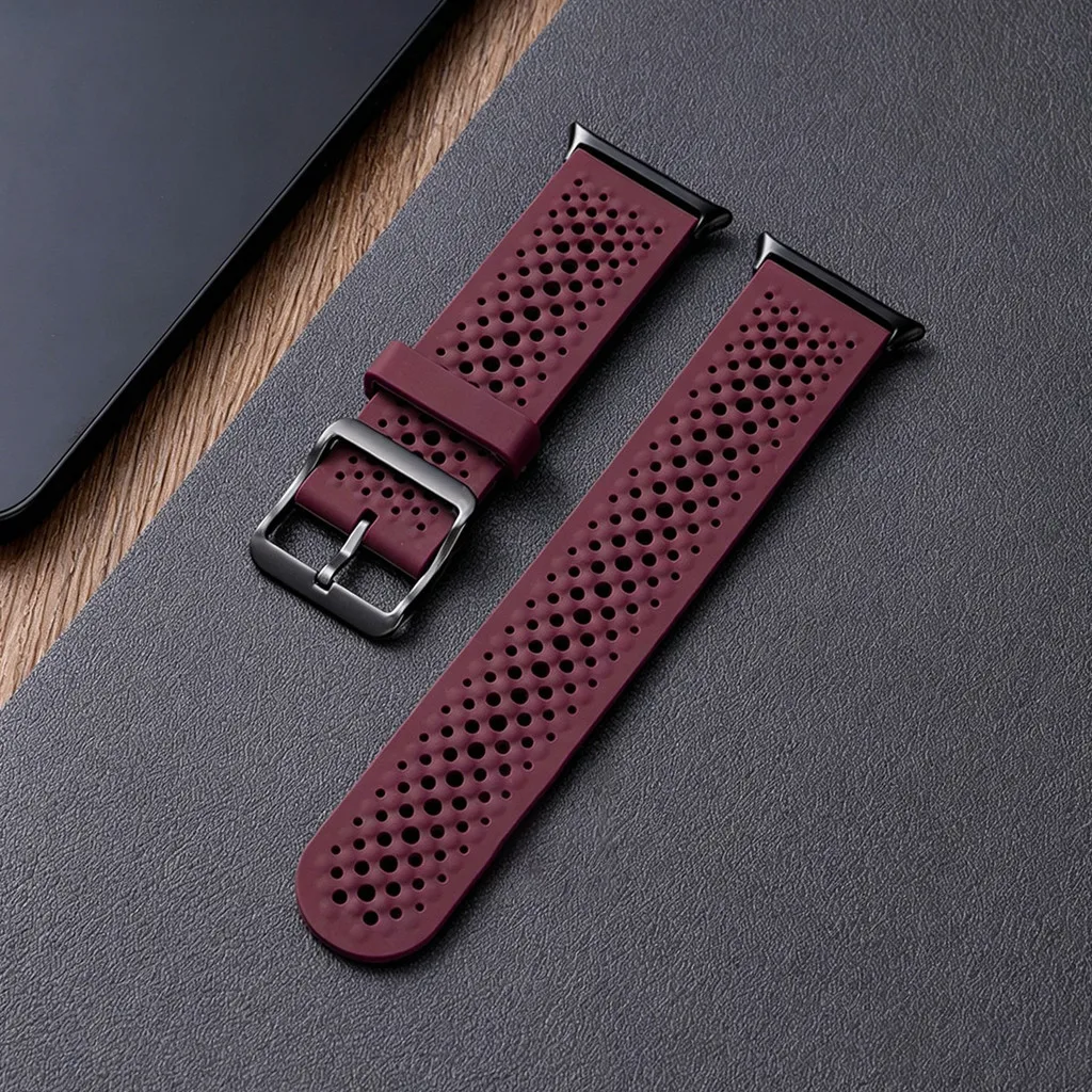 Breathable Silicone Sport Replacement Wristband with Connector