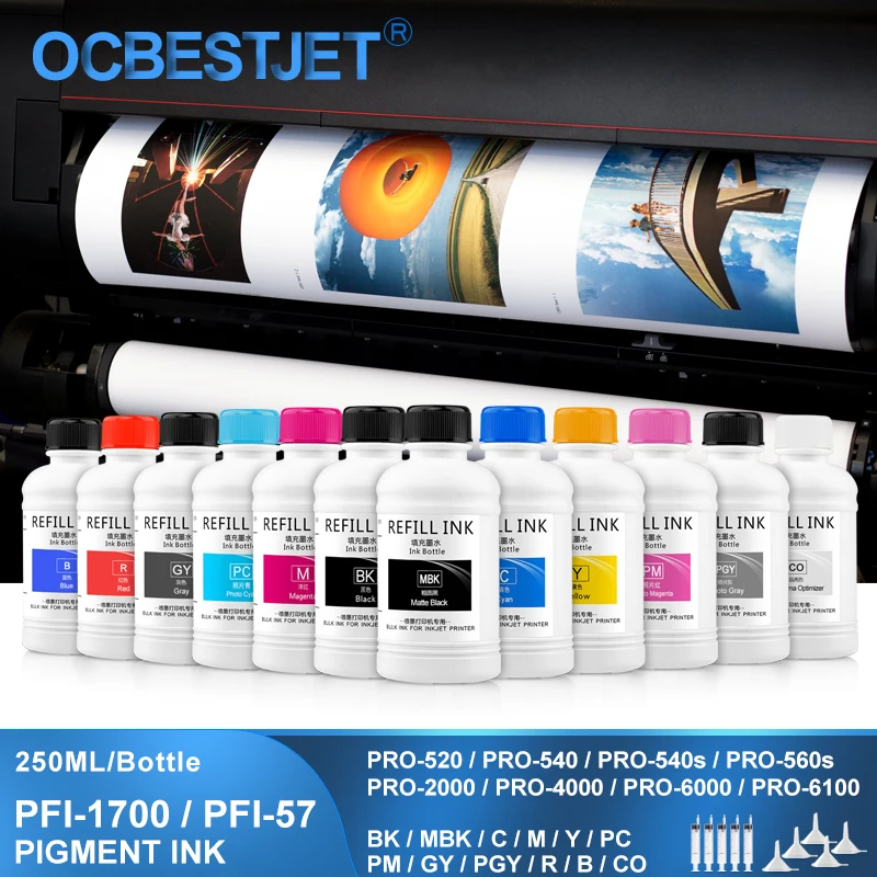 250ML Pigment Ink For Canon PFI 1700 