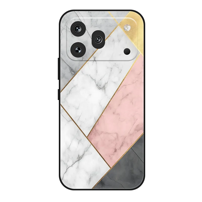 Marble Painted Soft Matte Silicone Back Cover Case