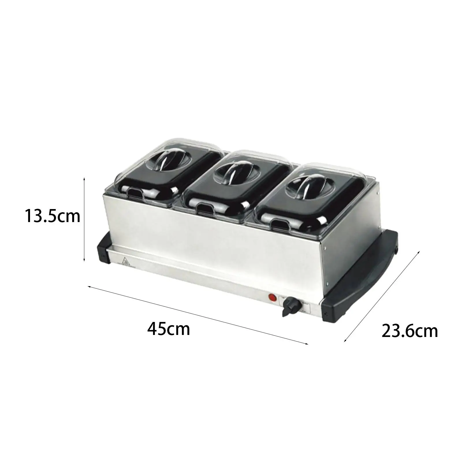 Electric Buffet Server Tray Stainless Steel Warmer Warming Tray for Parties 6