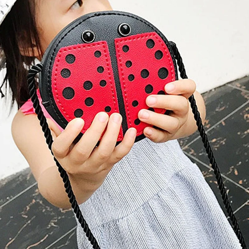 ASDS-Ladybug Cute Children's Shoulder Bag Personality Wild Purse Mini Accessories Bag