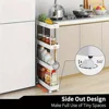 Multi - Layer 360° Rotating Storage Cart in ABS - Space - Saving, for Dorms & Kitchen,bathroom,Non-slip and durable 2
