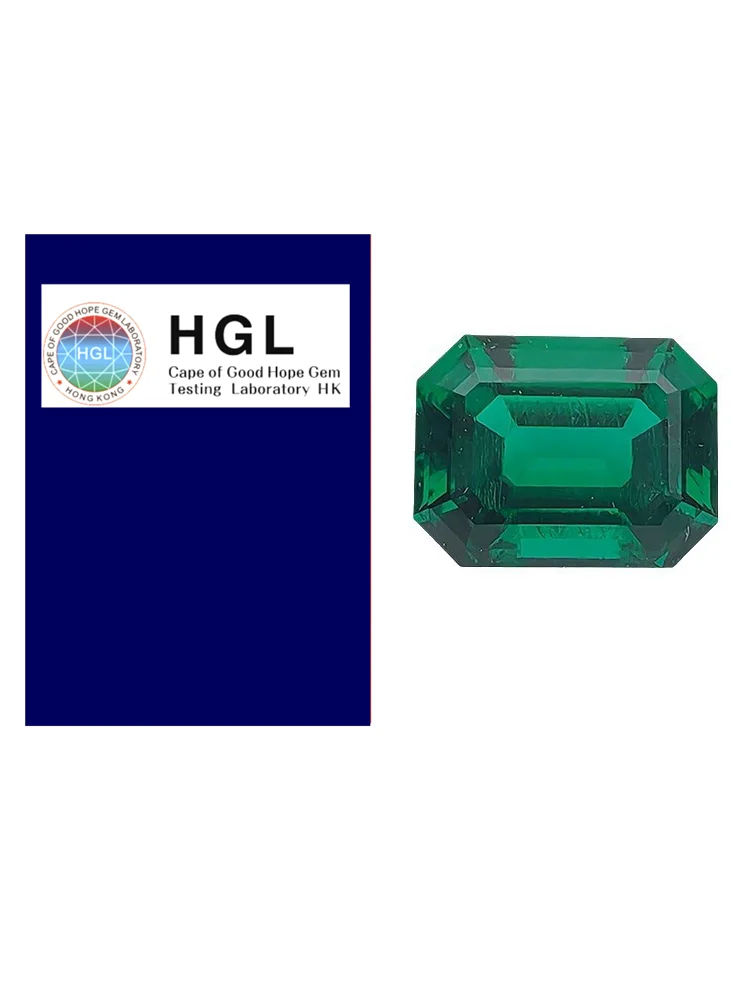 HGL Sambia-Smaragd Labor-Smaragd 7×9mm Smaragdschliff für Schmuckherstellung/Sammlung/Geschenk/Einsetzung mit HGL-Zertifikat – Detail 7