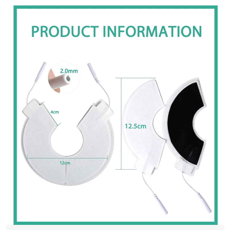 Breast Electrode Massage Pads with 2.0mm for Breast Massage Chest Muscle Stimulator Accessories Self Adhesive Chest Muscle