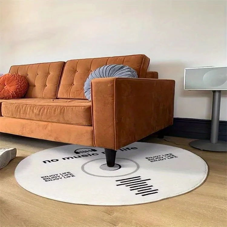 Kreative CD-Disc-Bodenmatte, rutschfest, waschbar, saugfähig, Bodentürmatte, superweich, für Schlafzimmer, Nachttisch, Innendekoration – Detail 4